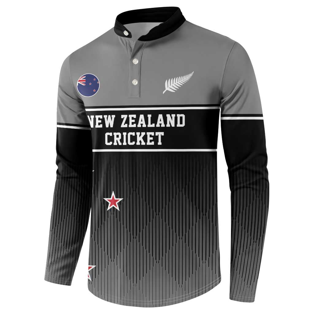 Custom New Zealand Cricket Button Sweatshirt Black Cap Unbeatable LT05 - Polynesian Pride