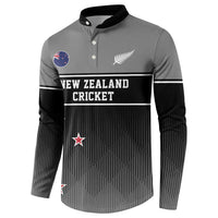 Custom New Zealand Cricket Button Sweatshirt Black Cap Unbeatable LT05 - Polynesian Pride