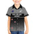 Custom New Zealand Cricket Family Matching Off The Shoulder Long Sleeve Dress and Hawaiian Shirt Black Cap Unbeatable