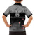 Custom New Zealand Cricket Family Matching Off Shoulder Short Dress and Hawaiian Shirt Black Cap Unbeatable