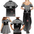 Custom New Zealand Cricket Family Matching Summer Maxi Dress and Hawaiian Shirt Black Cap Unbeatable