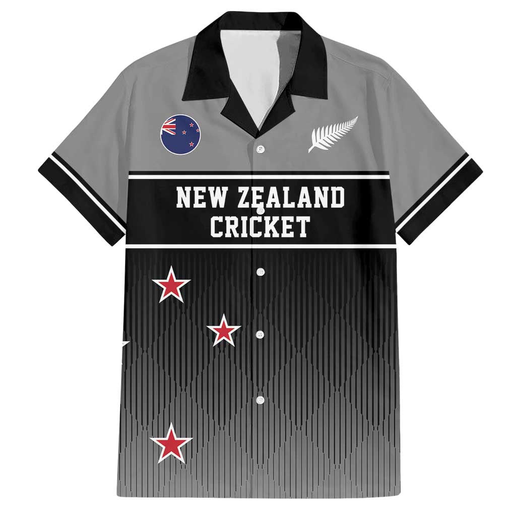 Custom New Zealand Cricket Hawaiian Shirt Black Cap Unbeatable LT05 Black - Polynesian Pride