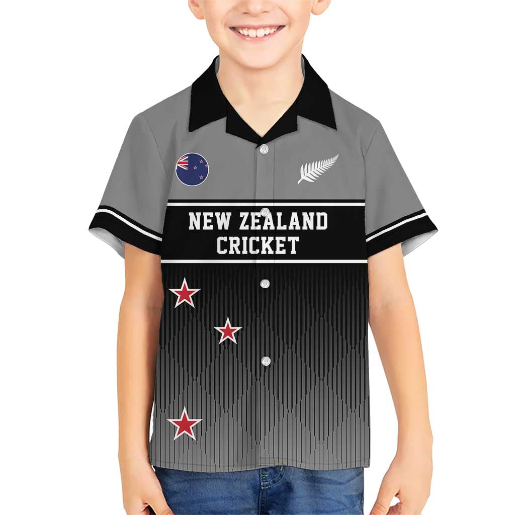 Custom New Zealand Cricket Hawaiian Shirt Black Cap Unbeatable LT05 - Polynesian Pride
