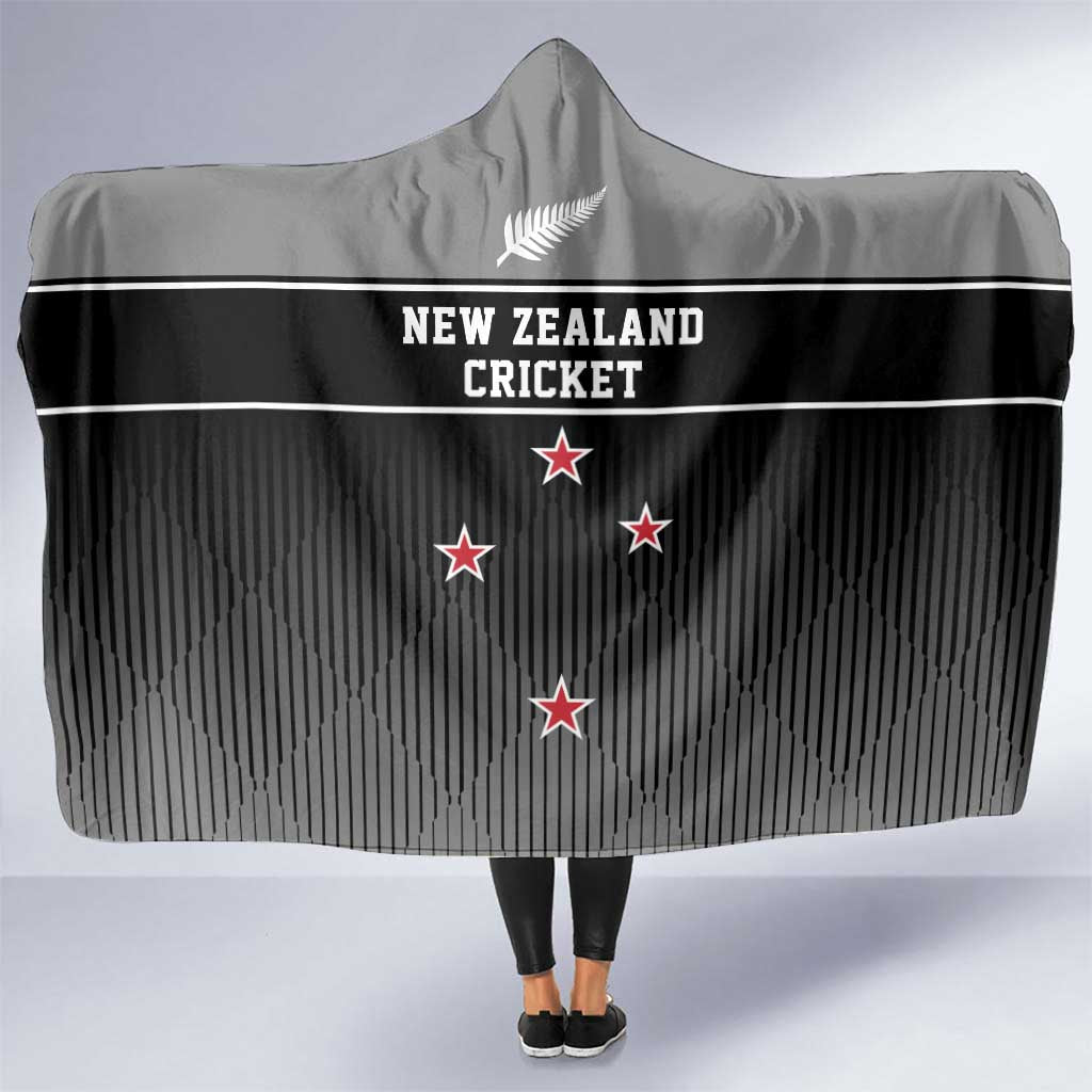 New Zealand Cricket Hooded Blanket Black Cap Unbeatable LT05 One Size Black - Polynesian Pride