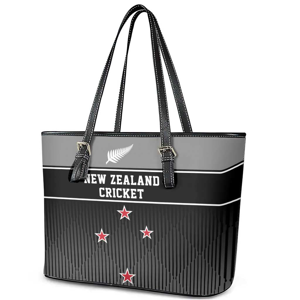 New Zealand Cricket Leather Tote Bag Black Cap Unbeatable LT05 - Polynesian Pride