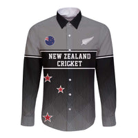 Custom New Zealand Cricket Long Sleeve Button Shirt Black Cap Unbeatable