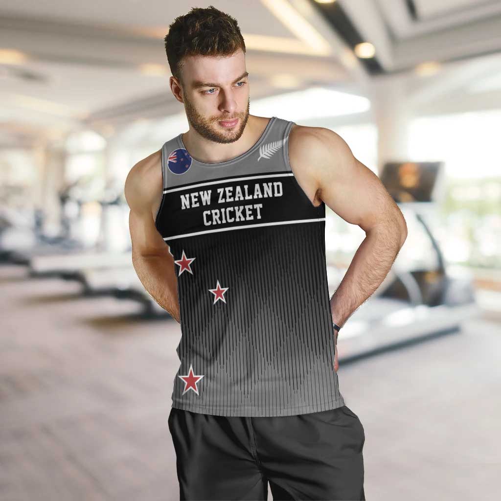 Custom New Zealand Cricket Men Tank Top Black Cap Unbeatable LT05 Black - Polynesian Pride