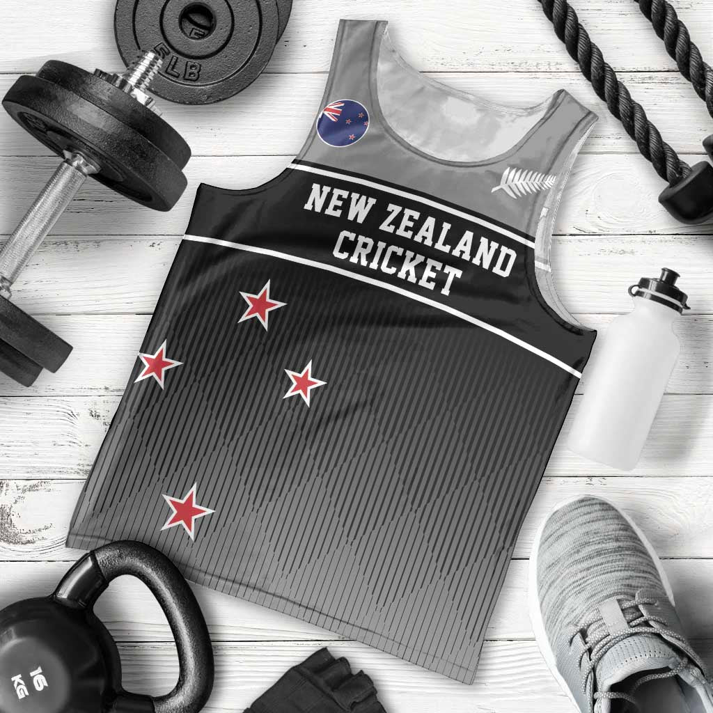 Custom New Zealand Cricket Men Tank Top Black Cap Unbeatable LT05 - Polynesian Pride