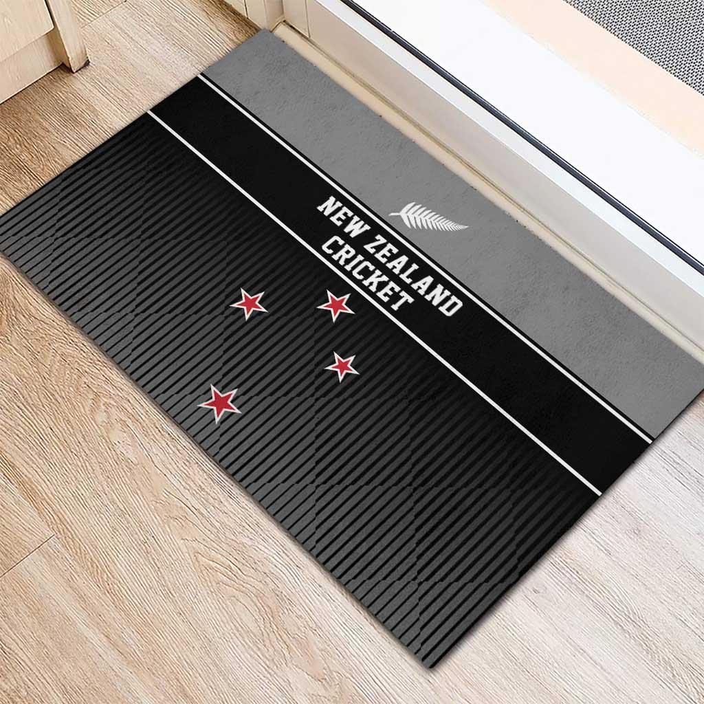 New Zealand Cricket Rubber Doormat Black Cap Unbeatable LT05 - Polynesian Pride