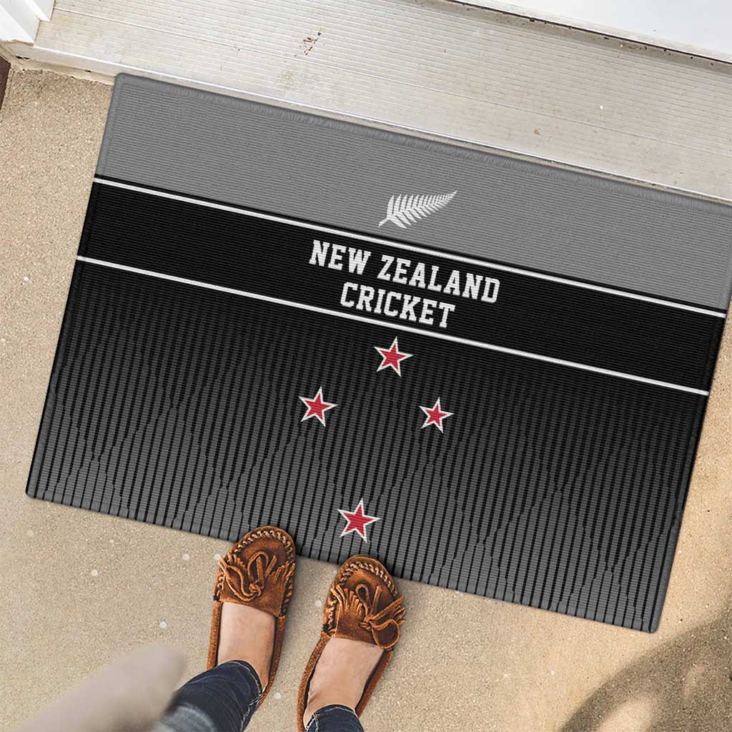 New Zealand Cricket Rubber Doormat Black Cap Unbeatable LT05 - Polynesian Pride