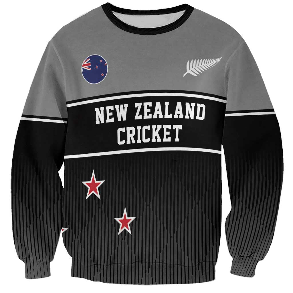 Custom New Zealand Cricket Sweatshirt Black Cap Unbeatable LT05 Unisex Black - Polynesian Pride