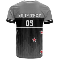 Custom New Zealand Cricket T Shirt Black Cap Unbeatable LT05 - Polynesian Pride