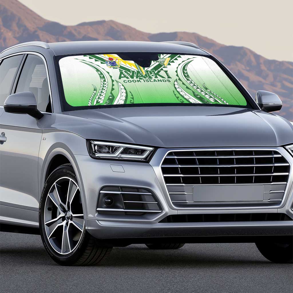 Cook Islands Avaiki Rugby Auto Sun Shade Go Champions - Polynesian Pride