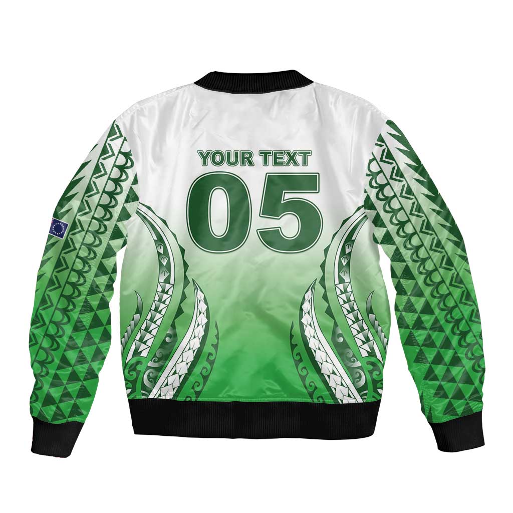Custom Cook Islands Avaiki Rugby Bomber Jacket Go Champions - Polynesian Pride