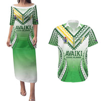 Custom Cook Islands Avaiki Rugby Couples Matching Puletasi and Hawaiian Shirt Go Champions - Polynesian Pride