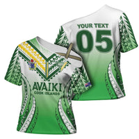 Custom Cook Islands Avaiki Rugby Cross Shoulder Shirt Go Champions - Polynesian Pride