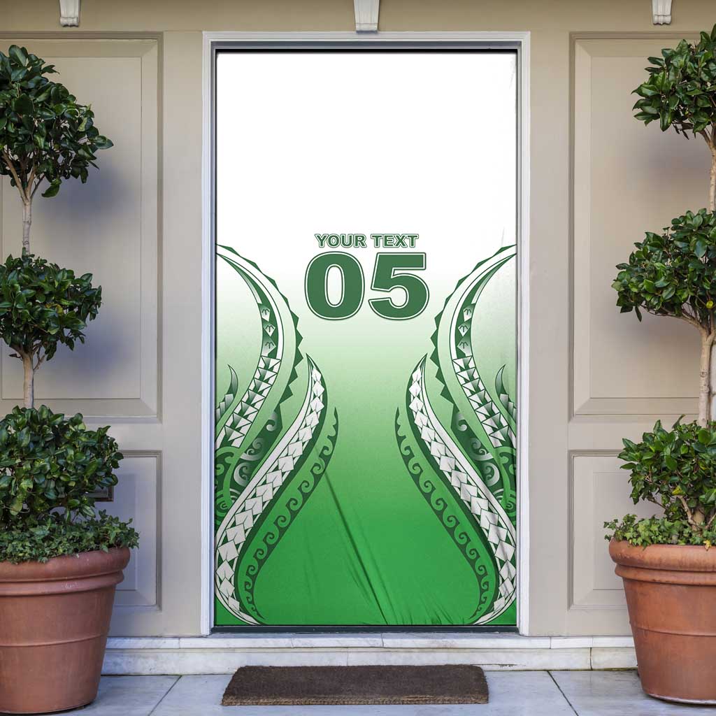Custom Cook Islands Avaiki Rugby Door Cover Go Champions - Polynesian Pride