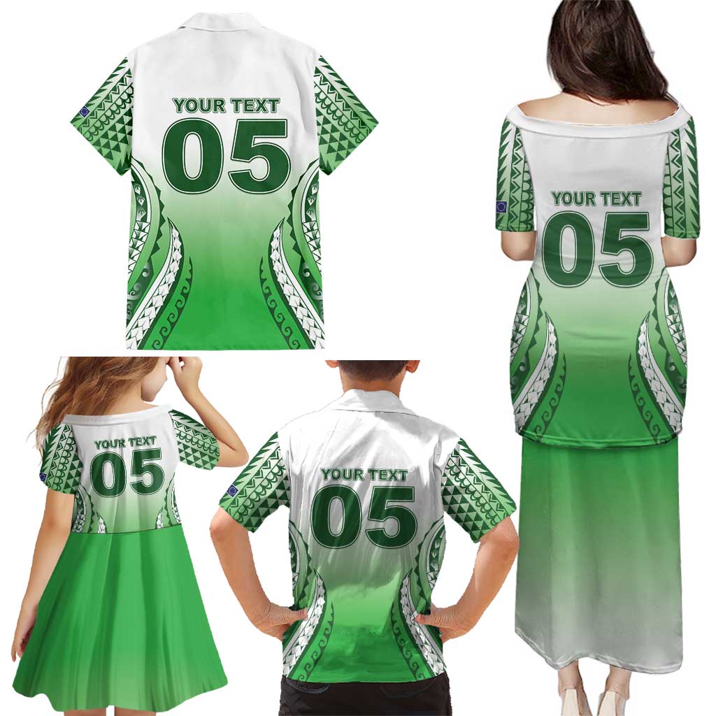 Custom Cook Islands Avaiki Rugby Family Matching Puletasi and Hawaiian Shirt Go Champions - Polynesian Pride