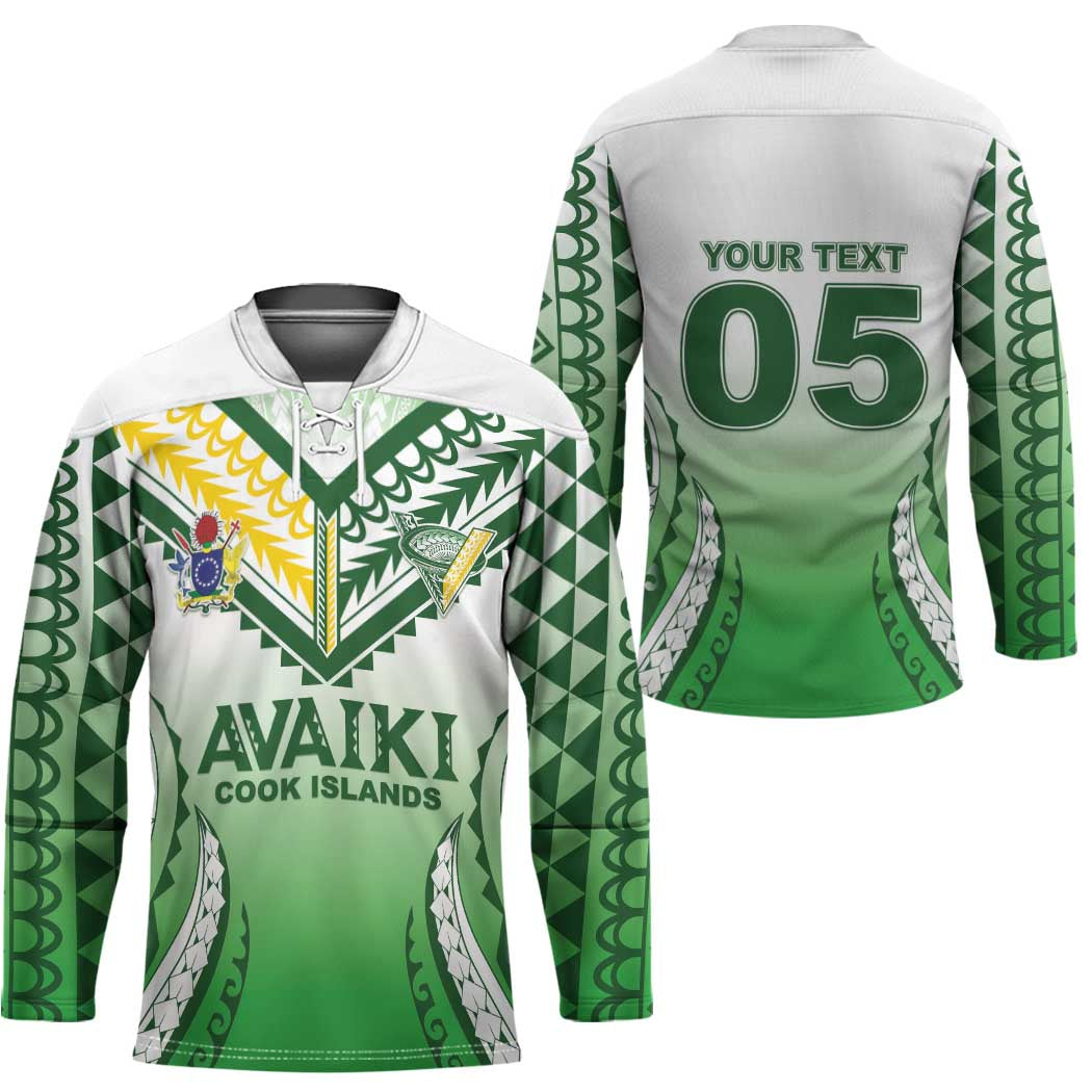 Custom Cook Islands Avaiki Rugby Hockey Jersey Go Champions - Polynesian Pride