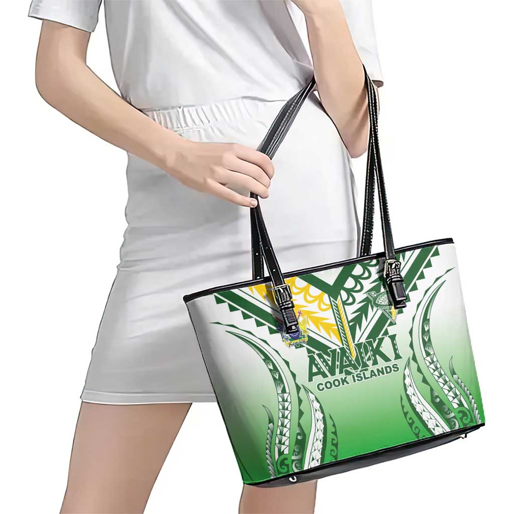 Cook Islands Avaiki Rugby Leather Tote Bag Go Champions - Polynesian Pride
