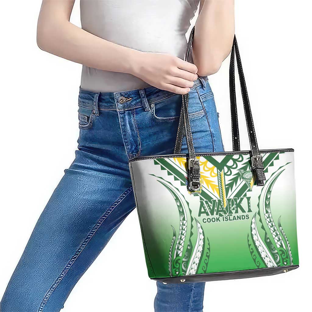 Cook Islands Avaiki Rugby Leather Tote Bag Go Champions - Polynesian Pride