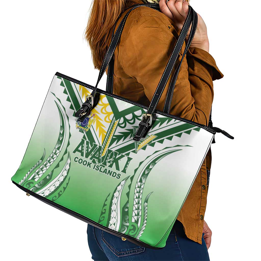 Cook Islands Avaiki Rugby Leather Tote Bag Go Champions - Polynesian Pride