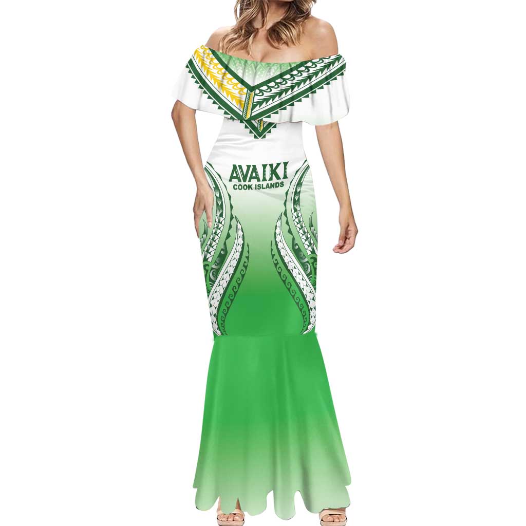 Custom Cook Islands Avaiki Rugby Mermaid Dress Go Champions - Polynesian Pride