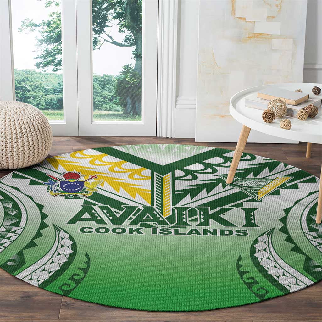 Cook Islands Avaiki Rugby Round Carpet Go Champions - Polynesian Pride