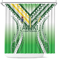 Cook Islands Avaiki Rugby Shower Curtain Go Champions - Polynesian Pride