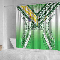 Cook Islands Avaiki Rugby Shower Curtain Go Champions - Polynesian Pride