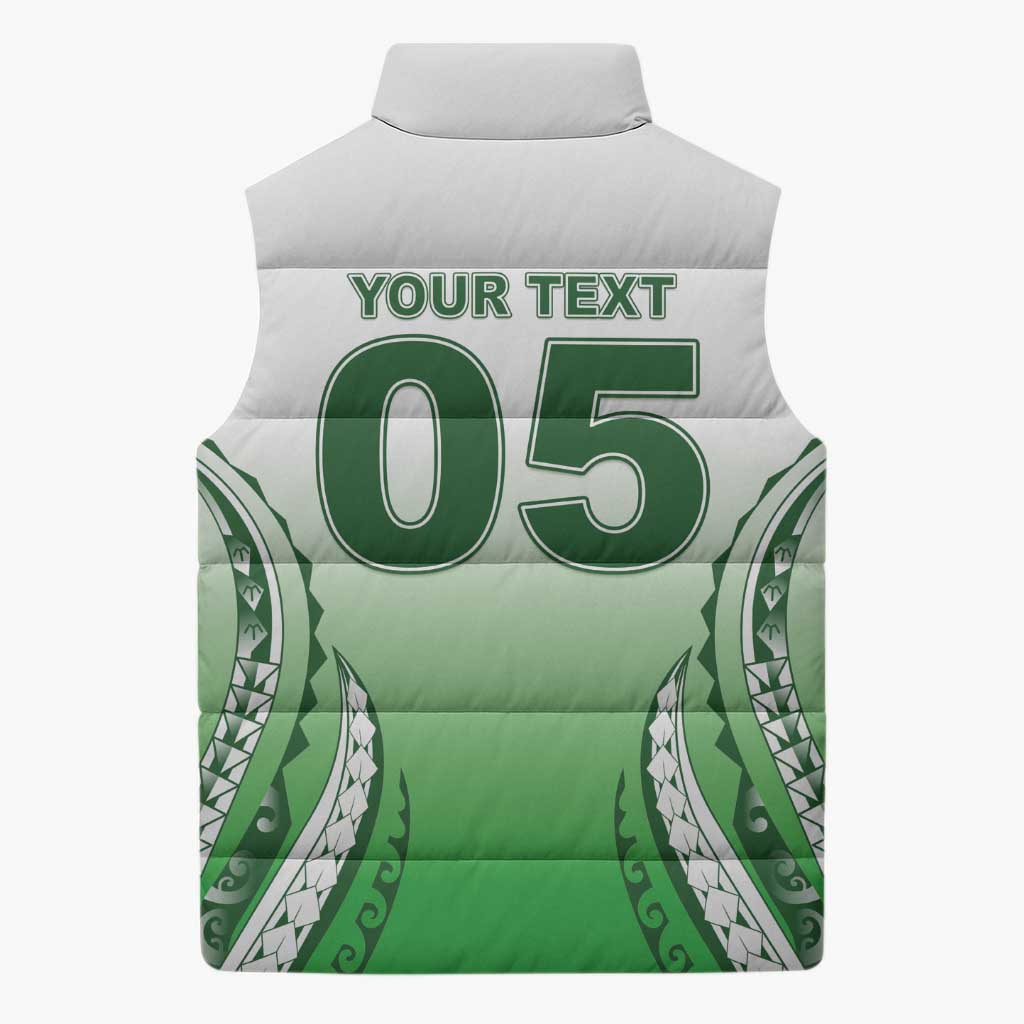 Custom Cook Islands Avaiki Rugby Sleeveless Puffer Jacket Go Champions - Polynesian Pride