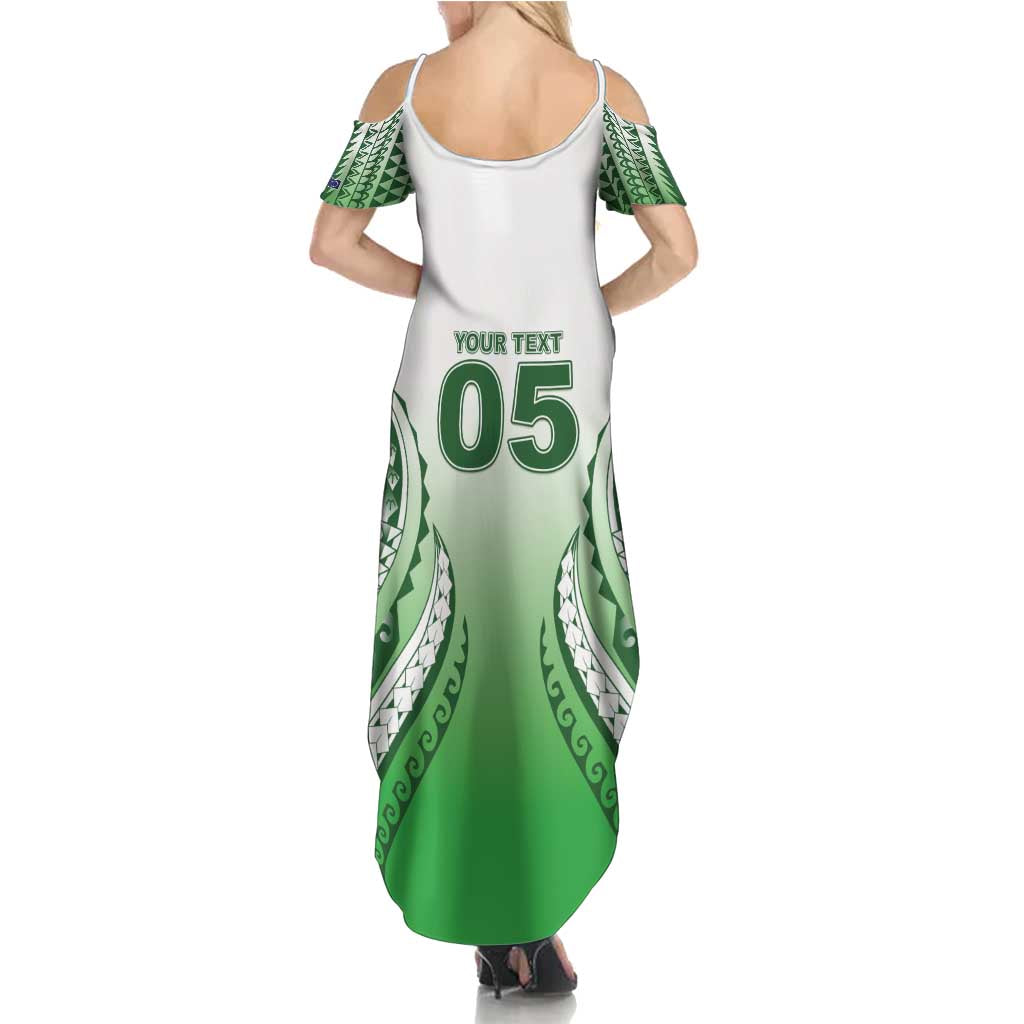 Custom Cook Islands Avaiki Rugby Summer Maxi Dress Go Champions - Polynesian Pride