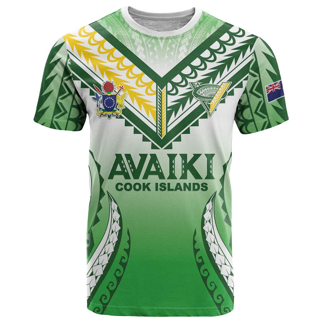 Custom Cook Islands Avaiki Rugby T Shirt Go Champions - Polynesian Pride