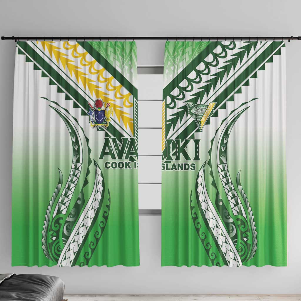 Cook Islands Avaiki Rugby Window Curtain Go Champions - Polynesian Pride