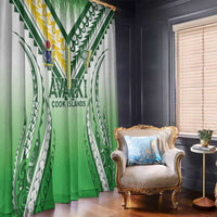 Cook Islands Avaiki Rugby Window Curtain Go Champions - Polynesian Pride