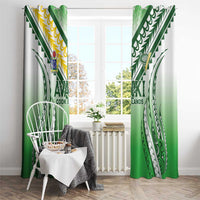 Cook Islands Avaiki Rugby Window Curtain Go Champions - Polynesian Pride