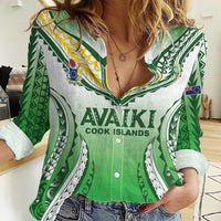 Custom Cook Islands Avaiki Rugby Women Casual Shirt Go Champions - Polynesian Pride