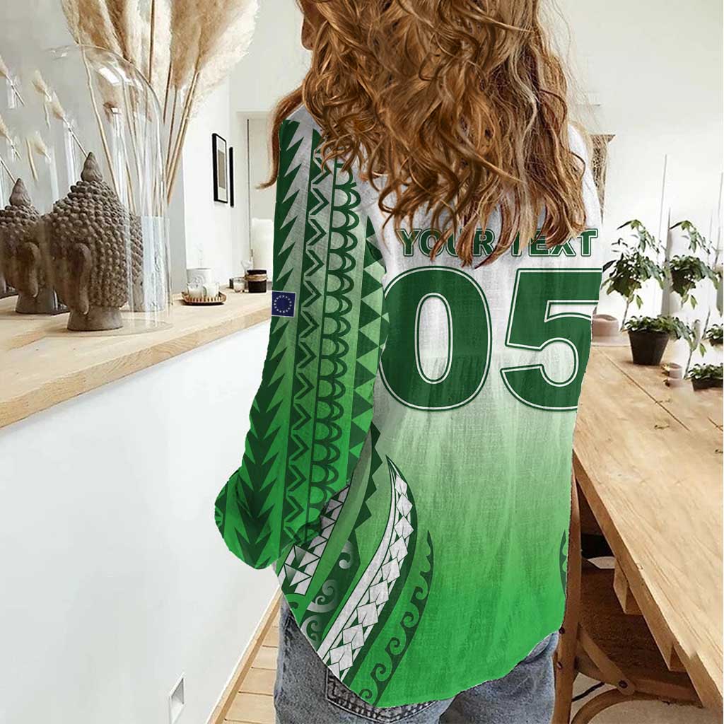 Custom Cook Islands Avaiki Rugby Women Casual Shirt Go Champions - Polynesian Pride