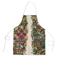 Hawaii And Japan Apron Tiki With Oni Mask LT05 Colorful - Polynesian Pride