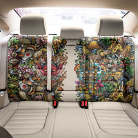 Hawaii And Japan Back Car Seat Cover Tiki With Oni Mask LT05 - Polynesian Pride