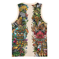 Hawaii And Japan Basketball Jersey Tiki With Oni Mask LT05 - Polynesian Pride