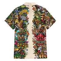 Hawaii And Japan Family Matching Tank Maxi Dress and Hawaiian Shirt Tiki With Oni Mask - Polynesian Pride