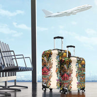 Hawaii And Japan Luggage Cover Tiki With Oni Mask - Polynesian Pride