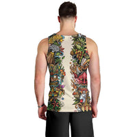 Hawaii And Japan Men Tank Top Tiki With Oni Mask LT05 - Polynesian Pride