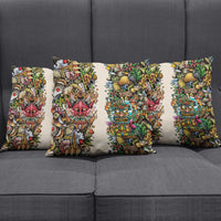 Hawaii And Japan Pillow Cover Tiki With Oni Mask - Polynesian Pride