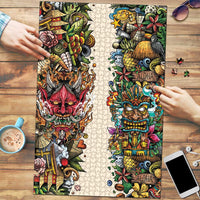 Hawaii And Japan Puzzle Tiki With Oni Mask LT05 Colorful - Polynesian Pride