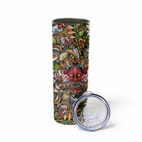 Hawaii And Japan Skinny Tumbler Tiki With Oni Mask - Polynesian Pride