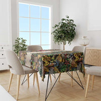 Hawaii And Japan Tablecloth Tiki With Oni Mask LT05 - Polynesian Pride