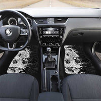 Hawaiian And Japanese Culture Car Mats Irezumi Dragon With Polynesian Pattern Black - Polynesian Pride