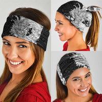 Hawaiian And Japanese Culture Neck Gaiter Irezumi Dragon With Polynesian Pattern Black LT05 - Polynesian Pride